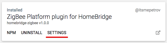 Plugin Configuration | homebridge-zigbee